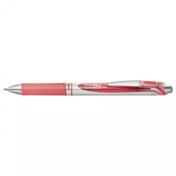 Pentel EnerGel BL77 guličkové pero s mechanizmom - ružová - koralová - strieborná - okrúhle - 0,7 mm - atrament na vodnej báze