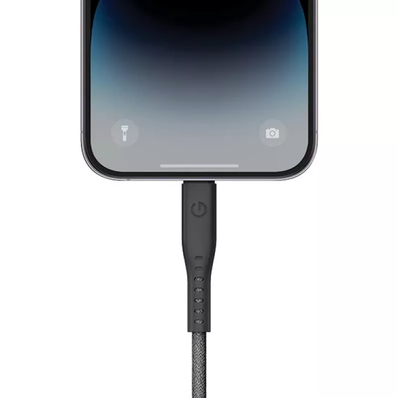 ENERGEA Flow USB-C na Lightning kábel 1,5 m čierny 60W 3A PD rýchle nabíjanie MFi certifikované