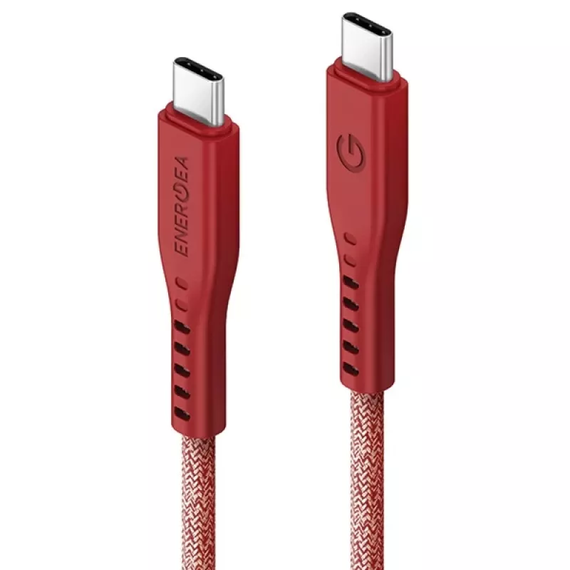 ENERGEA Flow USB-C na USB-C kábel 1,5 m červený 240W 5A PD rýchle nabíjanie