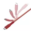 ENERGEA Flow USB-C na USB-C kábel 1,5 m červený 240W 5A PD rýchle nabíjanie