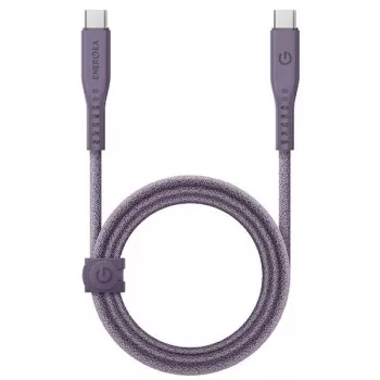 ENERGEA Flow USB-C na USB-C kábel 1,5 m fialový 240W 5A PD rýchle nabíjanie