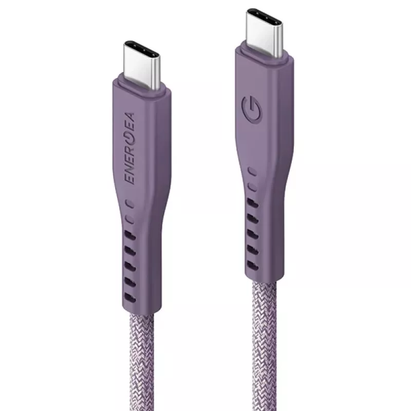 ENERGEA Flow USB-C na USB-C kábel 1,5 m fialový 240W 5A PD rýchle nabíjanie