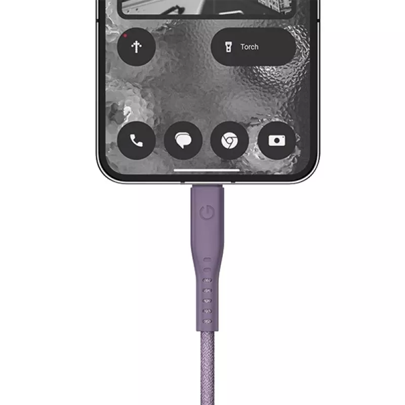 ENERGEA Flow USB-C na USB-C kábel 1,5 m fialový 240W 5A PD rýchle nabíjanie
