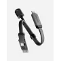 ENERGEA Sheath Key 2-in-1 USB-C na USB-C/USB-A kábel 15 cm gunmetal