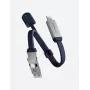 ENERGEA Sheath Key 2-in-1 USB-C na USB-C/USB-A kábel 15 cm modrý 60W 480Mbps