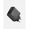 ENERGEA Ampcharge Arc 65W GaN USB-A/USB-C nástenná nabíjačka so zabudovaným USB-C káblom, Gunmetal