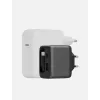 ENERGEA Ampcharge Arc 65W GaN USB-A/USB-C nástenná nabíjačka so zabudovaným USB-C káblom, Gunmetal