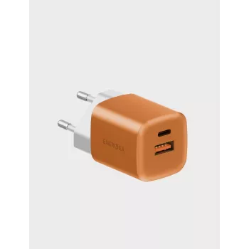ENERGEA Ampcharge GaN35 USB-C/USB-A PD/PPS/QC3.0 35W nástenná nabíjačka oranžová