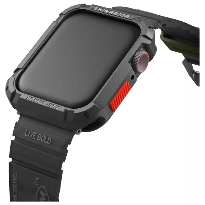 Skinarma Shokku Apple Watch remienok 45/44/42mm čierny