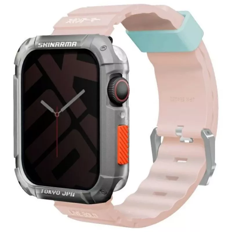Skinarma Shokku remienok na Apple Watch 45/44/42mm svetloružový