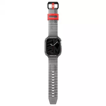 Skinarma Saido 2-in-1 remienok a puzdro pre Apple Watch 45/44mm - Smoke