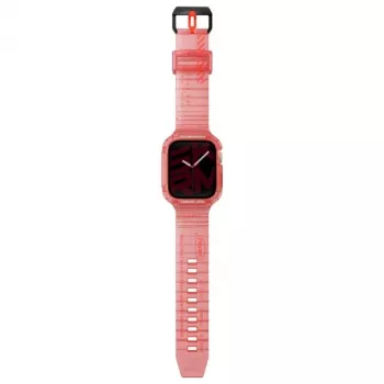 Skinarma Saido 2-in-1 remienok a ochranné puzdro pre Apple Watch 45/44mm červené