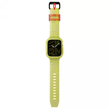 Skinarma Saido 2-in-1 remienok a puzdro na Apple Watch 45/44mm Neon Yellow