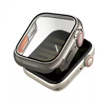 Skinarma Gado Pro puzdro pre Apple Watch 44 mm, titán