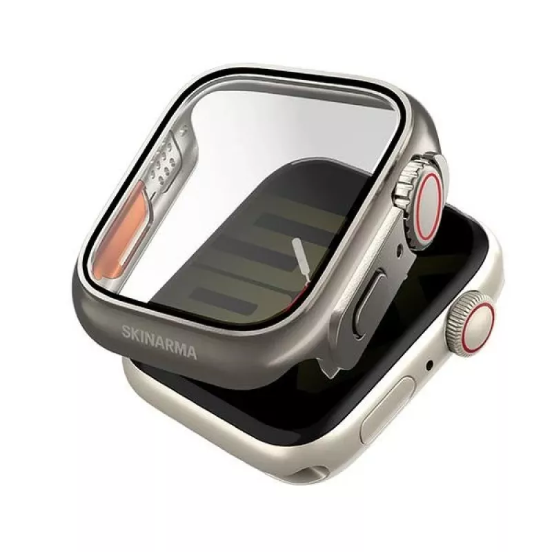 Skinarma Gado Pro puzdro pre Apple Watch 44 mm, titánové