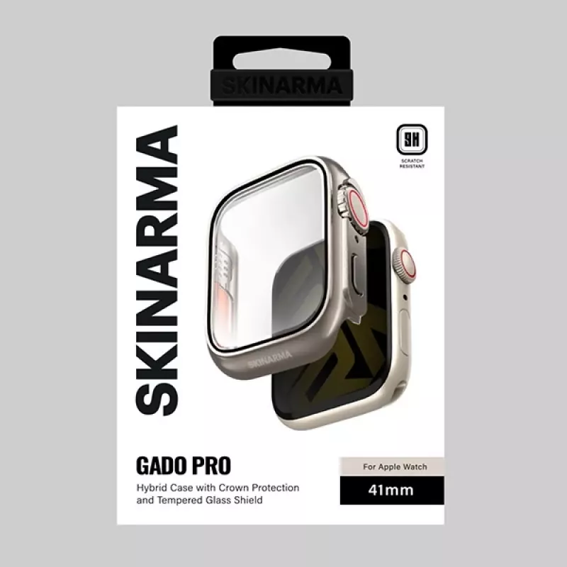 Skinarma Gado Pro puzdro pre Apple Watch 41mm - titán