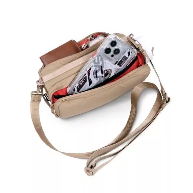 SKINARMA Juno Khaki sling taška na telefón - prémiový nylonový crossbody organizér