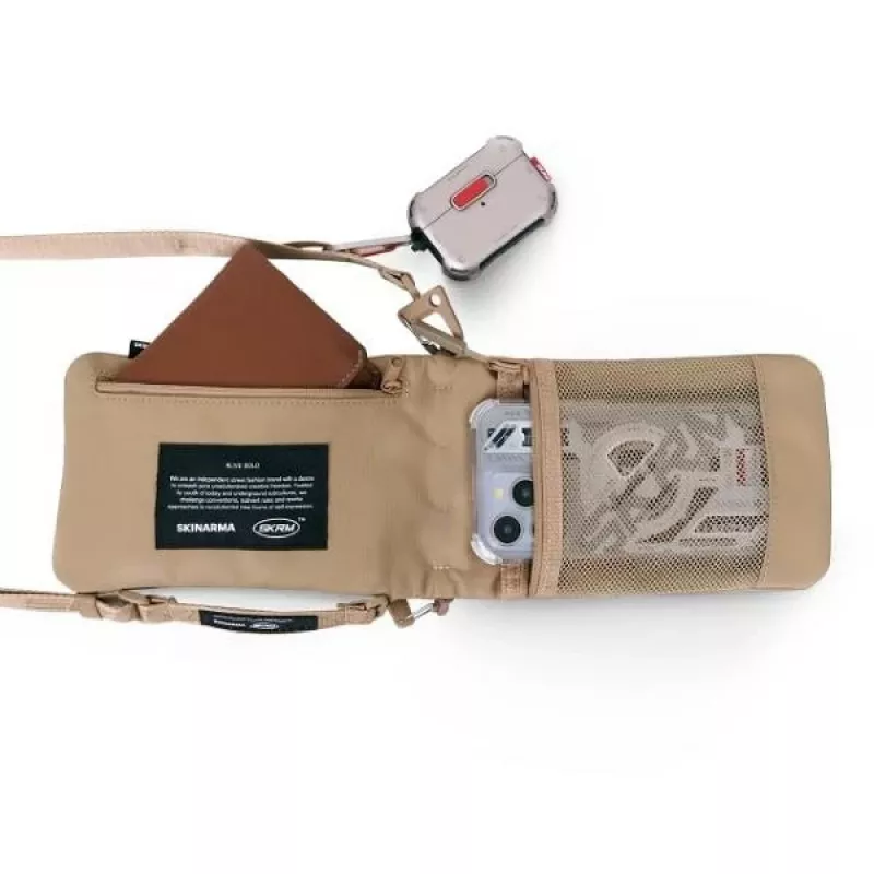 SKINARMA Juno crossbody taška na telefón khaki