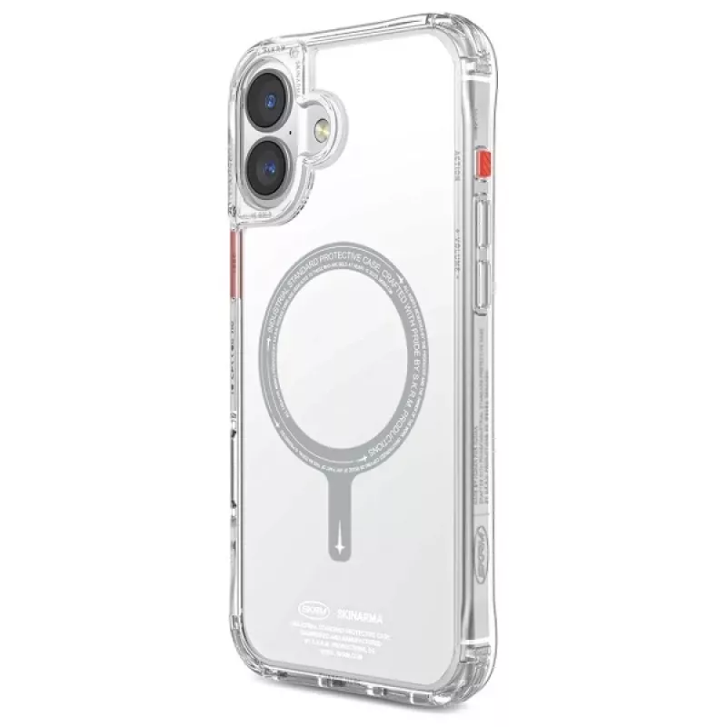 SKINARMA Saido puzdro s magnetickým nabíjaním pre iPhone 16 6,1 palca priehľadné