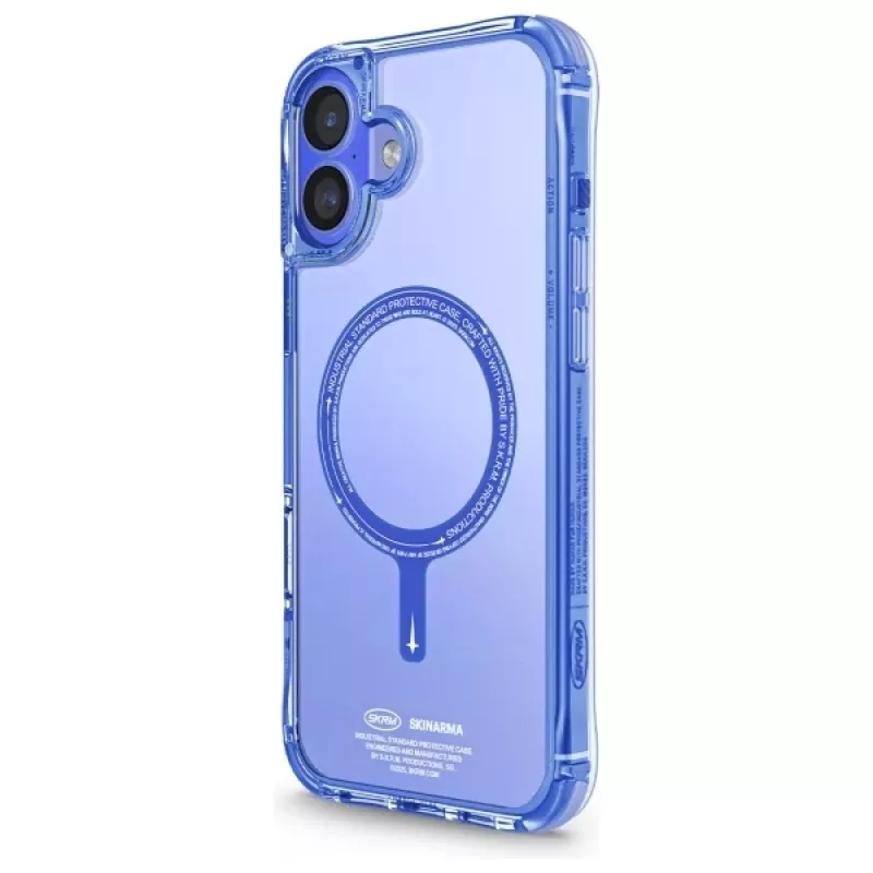 SKINARMA Saido puzdro pre iPhone 16 Plus 6,7 palca, magnetické nabíjanie, modré
