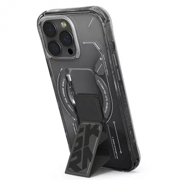 SKINARMA Helio iPhone 16 Pro 6,3 palca magnetické nabíjanie + grip stojan puzdro čierne