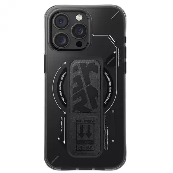 SKINARMA Helio iPhone 16 Pro 6,3 palca magnetické nabíjanie + grip stojan puzdro čierne