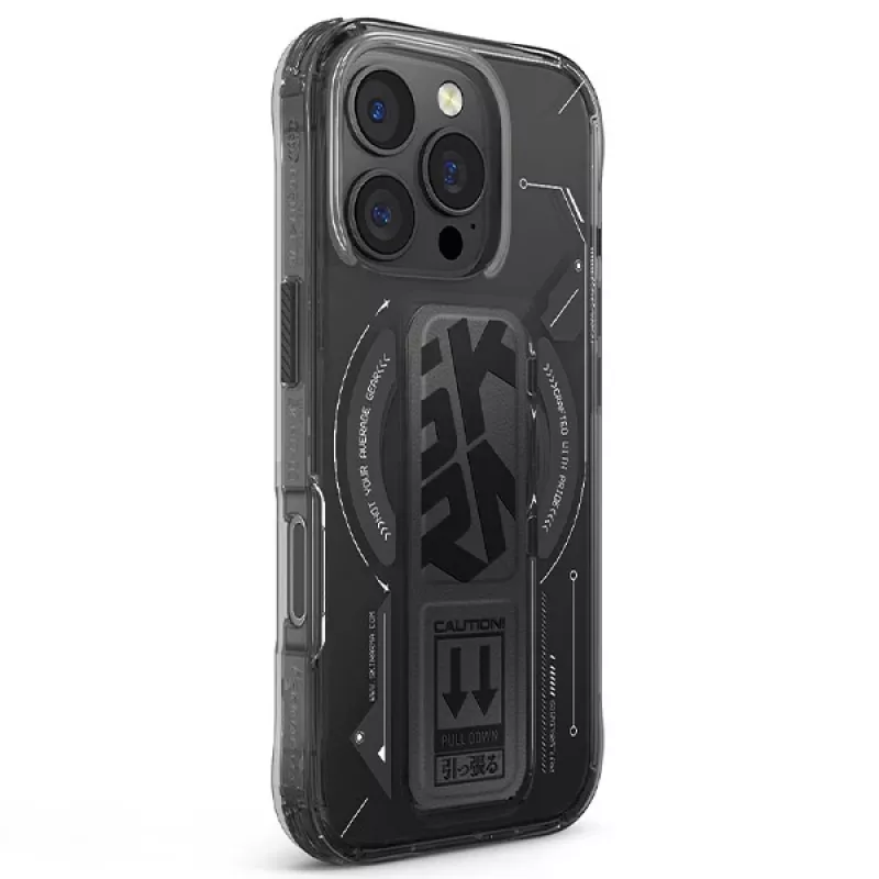 SKINARMA Helio iPhone 16 Pro 6,3 palca magnetické nabíjanie + grip stojan puzdro čierne