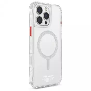 SKINARMA Saido puzdro s magnetickým nabíjaním pre iPhone 16 Pro Max 6,9 palca priehľadné