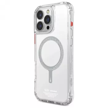 SKINARMA Saido puzdro s magnetickým nabíjaním pre iPhone 16 Pro Max 6,9 palca priehľadné