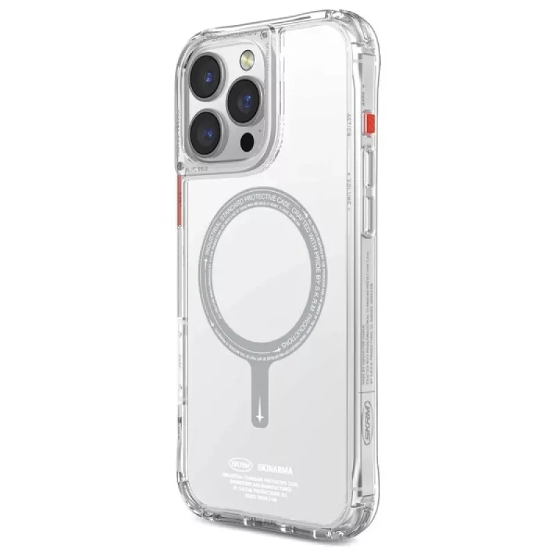 SKINARMA Saido puzdro s magnetickým nabíjaním pre iPhone 16 Pro Max 6,9 palca priehľadné