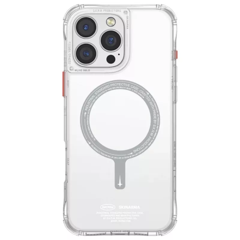 SKINARMA Saido puzdro s magnetickým nabíjaním pre iPhone 16 Pro Max 6,9 palca priehľadné