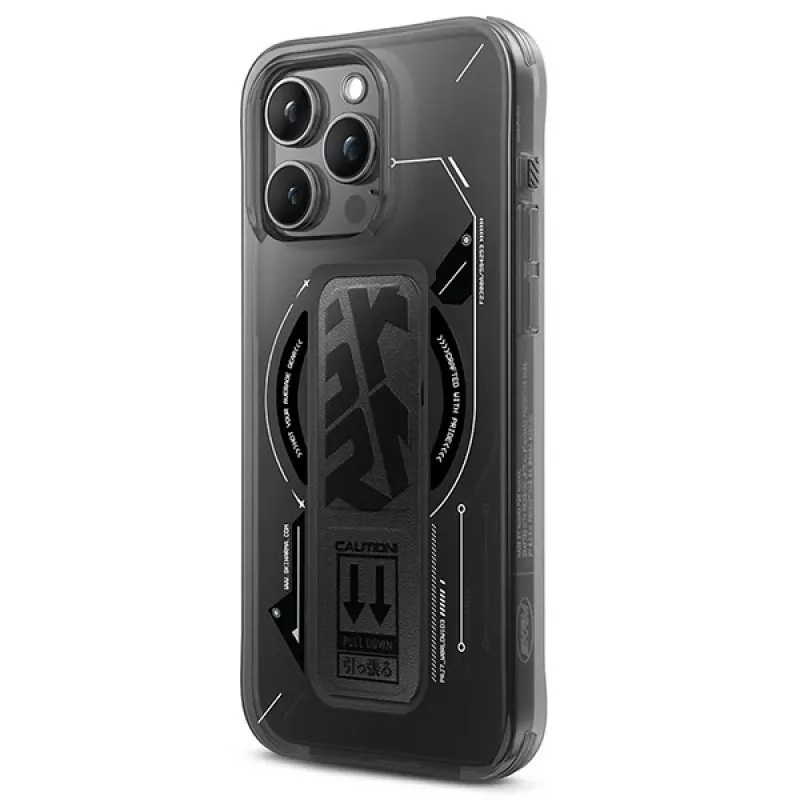 Skinarma Helio puzdro pre iPhone 16 Pro Max 6,9 palca, magnetické nabíjanie + grip stojan, čierne