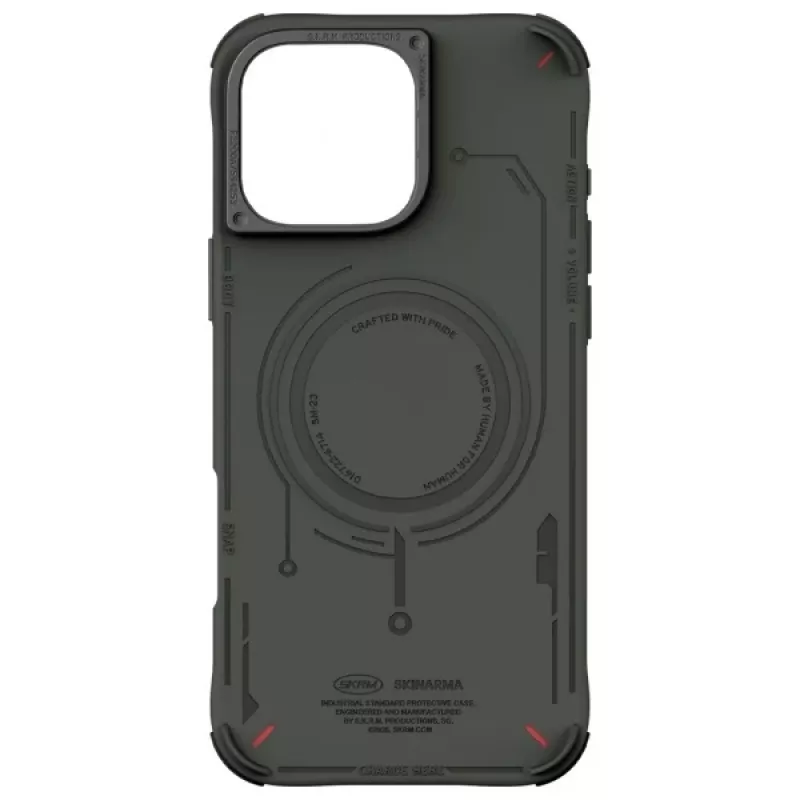 Skinarma Mecha puzdro pre iPhone 16 Pro 6,3 palca magnetické nabíjanie olivové