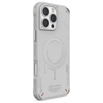 SKINARMA Mecha puzdro pre iPhone 16 Pro 6,3 palca, magnetické nabíjanie, svetlosivé