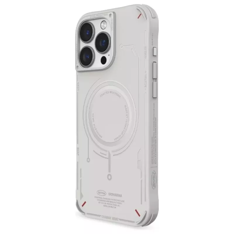 SKINARMA Mecha puzdro pre iPhone 16 Pro Max 6,9 palca magnetické nabíjanie svetlosivé