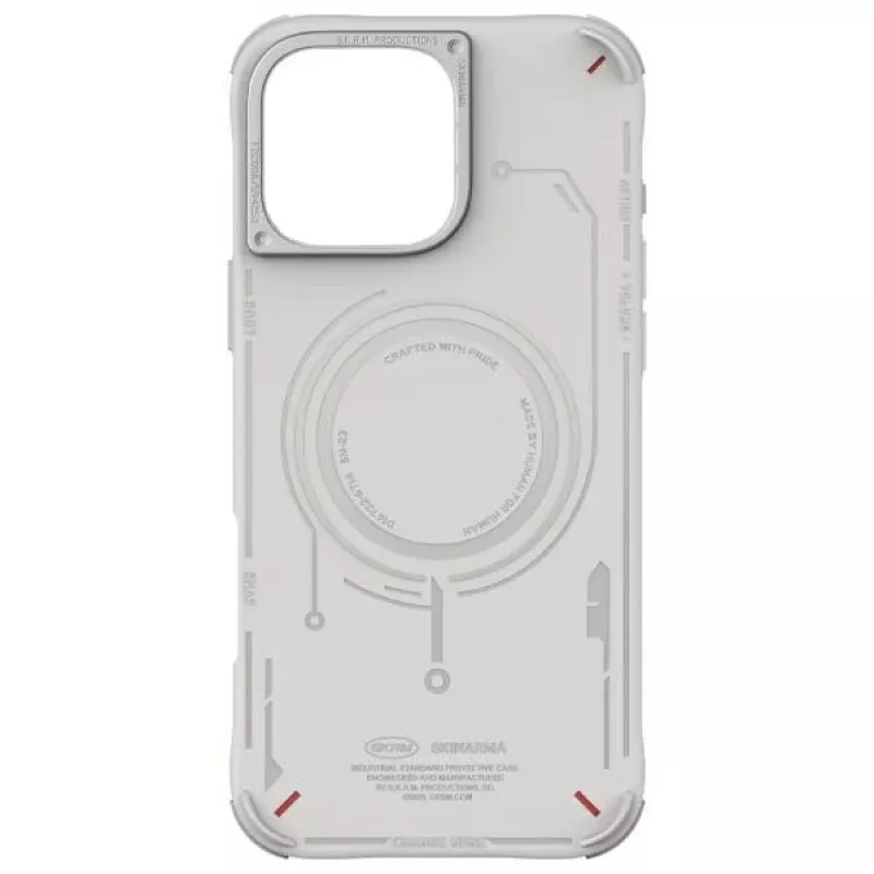 SKINARMA Mecha puzdro pre iPhone 16 Pro Max 6,9 palca magnetické nabíjanie svetlosivé