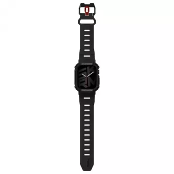 SKINARMA Mecha 2-in-1 remienok a puzdro pre Apple Watch 45/44 mm čierne