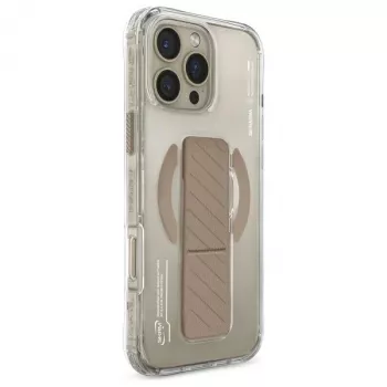 Skinarma Axon puzdro pre iPhone 16 Pro Max 6,9 palca, magnetické nabíjanie + stojan s držiakom, šampanské