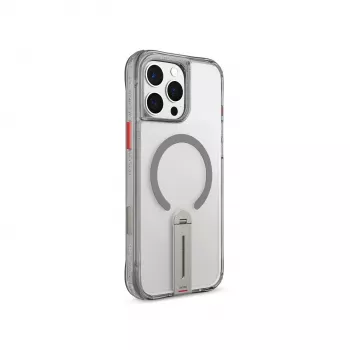 Skinarma Helix puzdro pre iPhone 16 Pro Max, magnetické nabíjanie, 360° otočný stojan, titán
