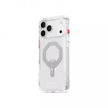 SKINARMA Saido magnetické nabíjacie puzdro pre Apple iPhone 17 Pro, transparentné