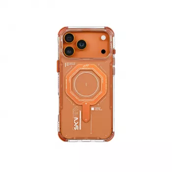 Skinarma Magma magnetické nabíjacie puzdro pre iPhone 17 Pro Max, oranžové