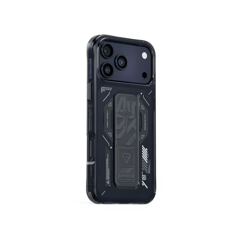 SKINARMA Helio puzdro pre iPhone 17 Pro magnetické nabíjanie + Grip Stand Graphite