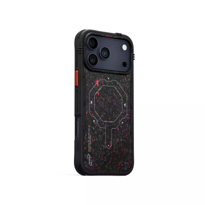 Skinarma Vektor puzdro pre iPhone 17 Pro s magnetickým nabíjaním, čierne