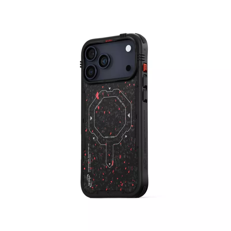 Skinarma Vektor puzdro pre iPhone 17 Pro s magnetickým nabíjaním, čierne