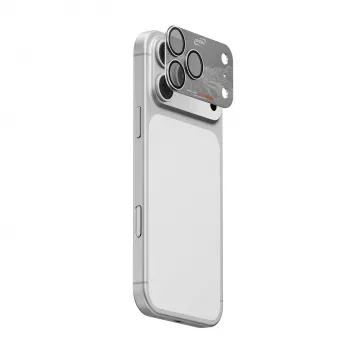 Skinarma Sonix celoalumínová ochrana objektívu fotoaparátu pre iPhone 17 Pro - strieborná