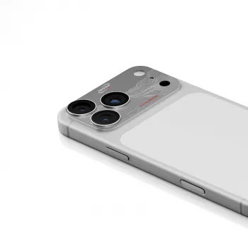Skinarma Sonix celoalumínová ochrana objektívu fotoaparátu pre iPhone 17 Pro - strieborná