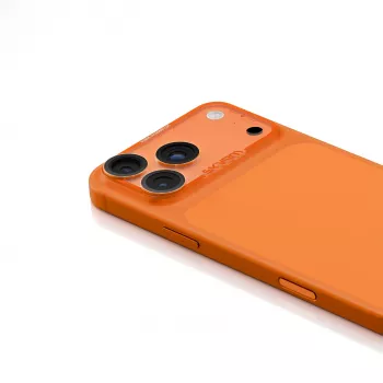 Skinarma Magma Full Matte ochrana objektívu fotoaparátu pre Apple iPhone 17 Pro - oranžová