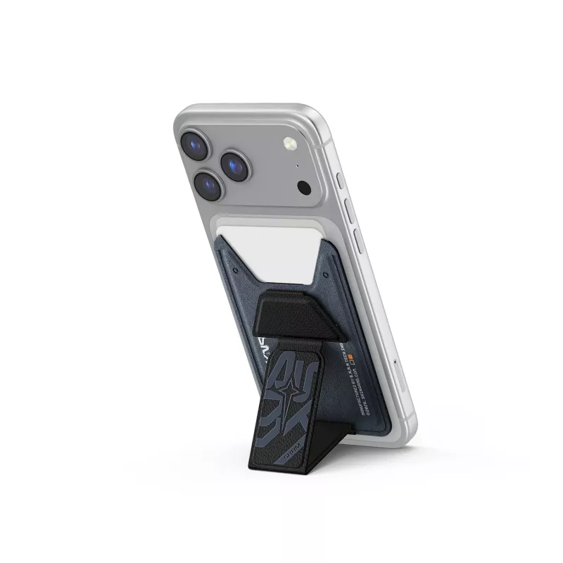 Skinarma Kado Aegis magnetický držiak na karty s grip-stojanom, tmavomodrý