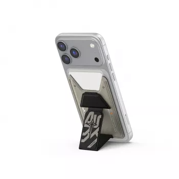 Skinarma Kado Aegis magnetický držiak na karty s grip-stojanom, sivý