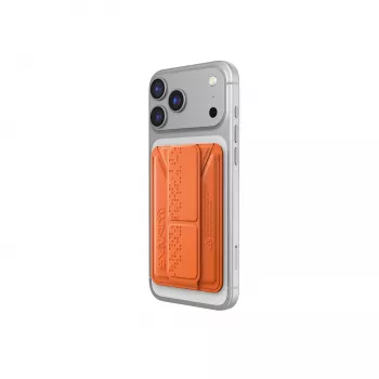 SKINARMA Kado Haxa magnetický držiak na karty s grip-stojanom, oranžový